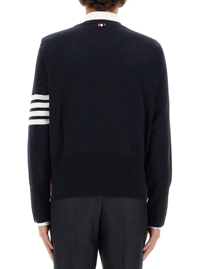 Shop Thom Browne Jersey "hector" In Blue