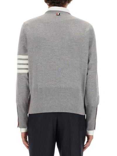 Shop Thom Browne Jersey "hector" In Grey