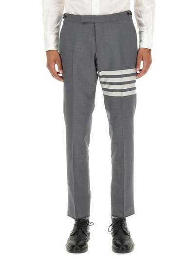 Shop Thom Browne Wool Pants In Grey