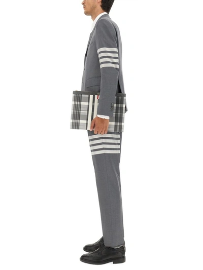 Shop Thom Browne Wool Pants In Grey