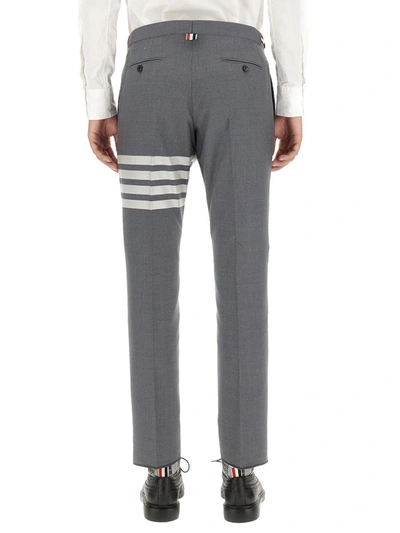 Shop Thom Browne Wool Pants In Grey