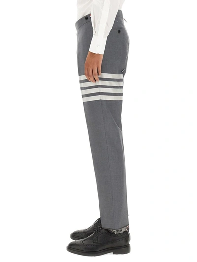 Shop Thom Browne Wool Pants In Grey