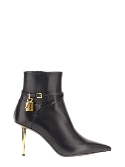 Shop Tom Ford Leather Boot In Black