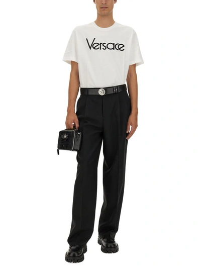 Shop Versace T-shirt With 1978 Re-edition Logo In White