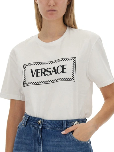 Shop Versace T-shirt With '90s Vintage Logo In White