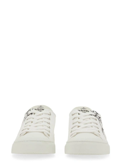 Shop Vivienne Westwood Low Sneaker With Orb Logo In White