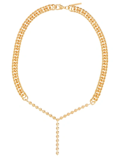 Shop Y/project 'maxi Y' Necklace In Gold
