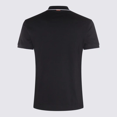 Shop Zegna Black And White Cotton Polo Shirt