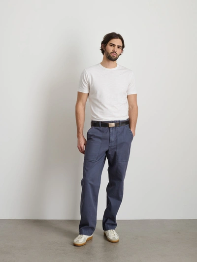 Shop Alex Mill Field Pant In Herringbone In Storm Blue