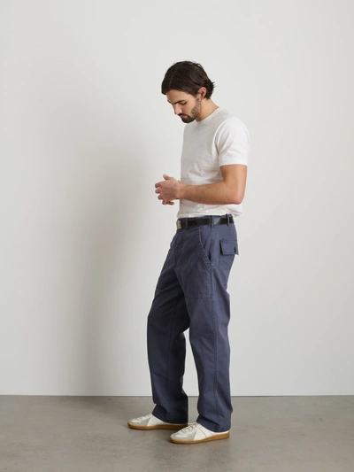 Shop Alex Mill Field Pant In Herringbone In Storm Blue