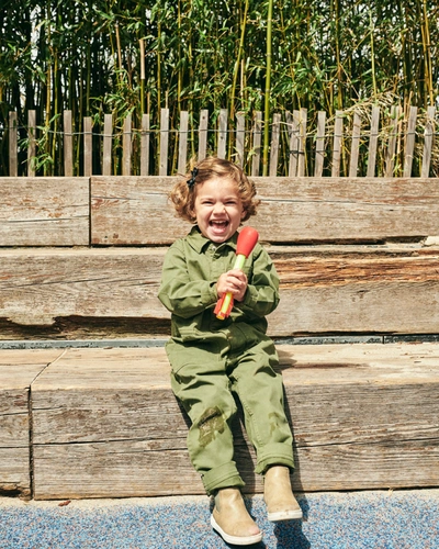 Alex Mill Mini Standard Jumpsuit In Army Green