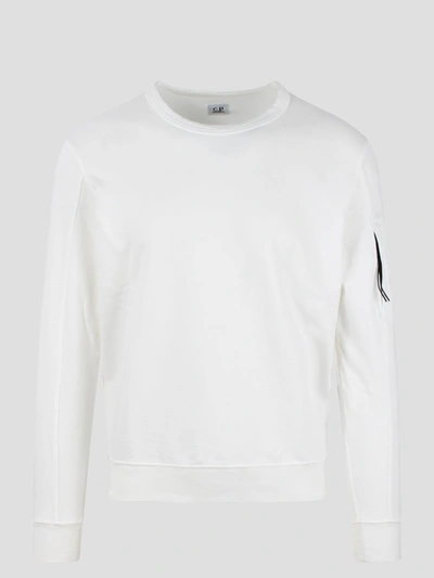 Shop C.p. Company Light Fleece Sweatshirt In White