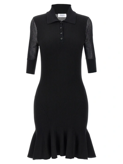 Shop Off-white Net Arrow Dresses In Black