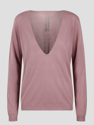 Shop Rick Owens Dylan Sweater In Pink & Purple