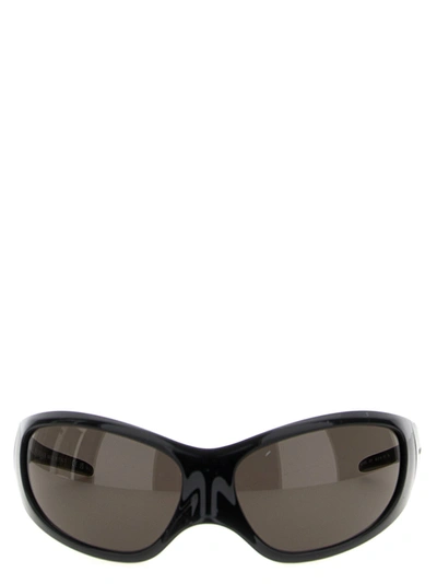 Shop Balenciaga Skin Xxl Cat Sunglasses Black