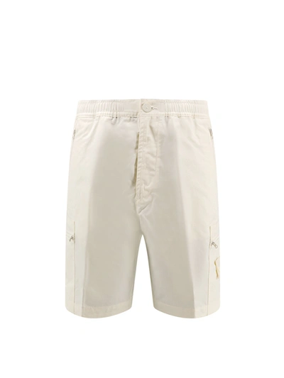 Shop Stone Island Cotton Bermuda Shorts With Logo Patch