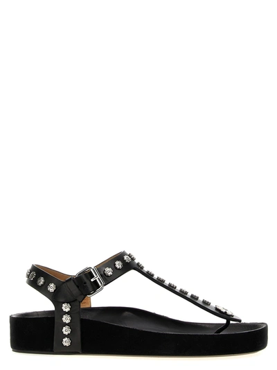 Shop Isabel Marant Enore Sandals In Black