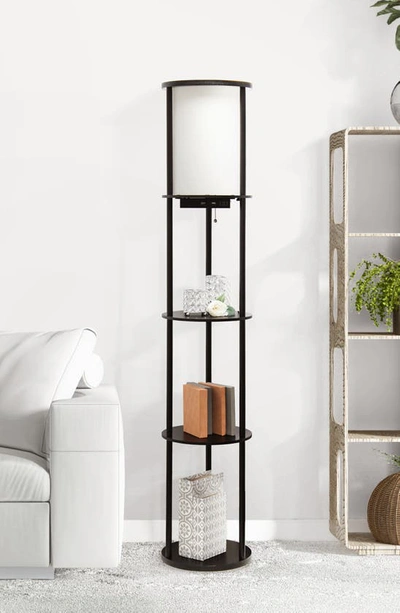 Shop Lalia Home Shelf Usb Floor Lamp In Black