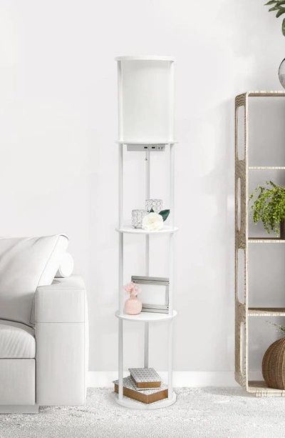 Shop Lalia Home Shelf Usb Floor Lamp In White