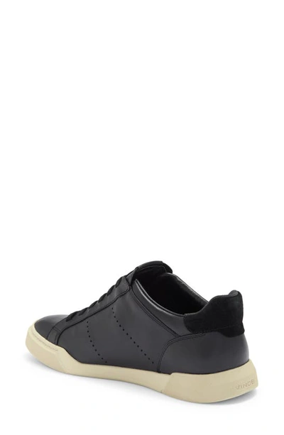 Shop Vince Mercer Sneaker In Black/ Ivory