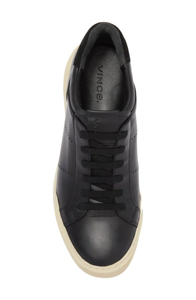 Shop Vince Mercer Sneaker In Black/ Ivory