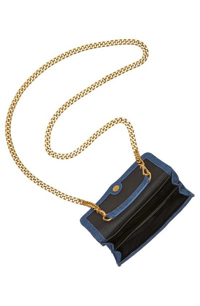 Shop Vince Camuto Theon Quilted Wallet On A Chain In Denim