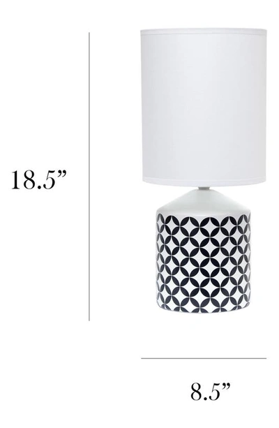Shop Lalia Home Medallion Print Table Lamp In White With Black