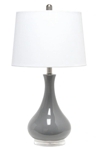 Shop Lalia Home Grey Droplet Table Lamp In Gray