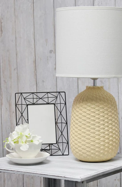 Shop Lalia Home Textured Table Lamp In Yellow