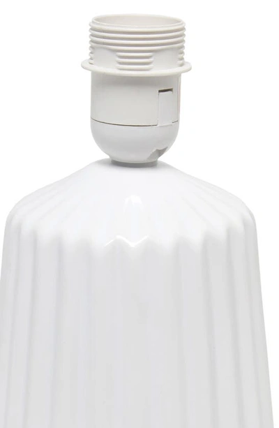 Shop Lalia Home Off-white Pleated Ceramic Table Lamp In Off White