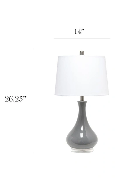 Shop Lalia Home Grey Droplet Table Lamp In Gray