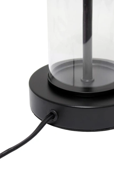 Shop Lalia Home Brushed Metal & Glass Table Lamp In Black