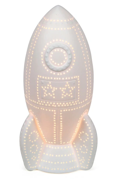 Shop Lalia Home Rocket Ship Table Lamp In White