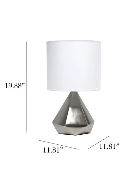Shop Lalia Home Pyramid Table Lamp In Silver