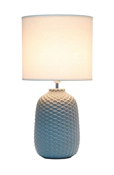 Shop Lalia Home Textured Table Lamp In Gray