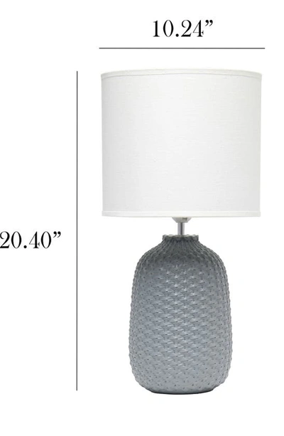 Shop Lalia Home Textured Table Lamp In Gray