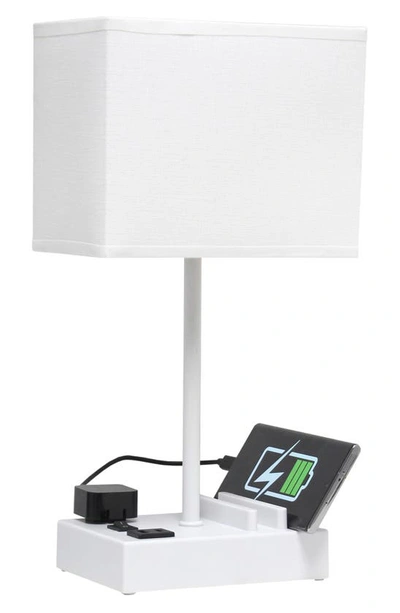 Shop Lalia Home Usb Table Lamp In White Base/ White Shade