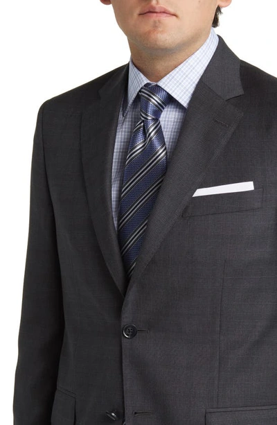 Shop Peter Millar Tailored Fit Wool Suit In Charcoal