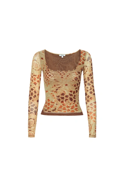 Shop Ss24 Victoire Top In Lace Orange