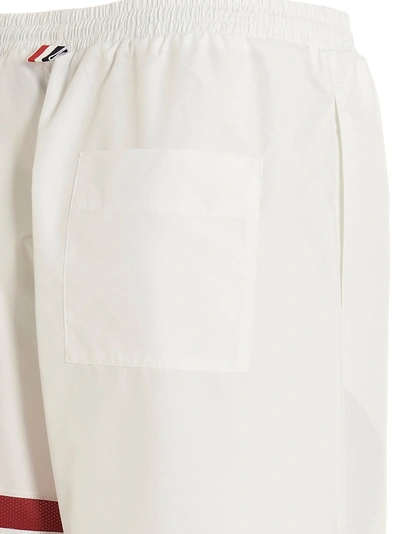 Shop Thom Browne 4bar' Pants White