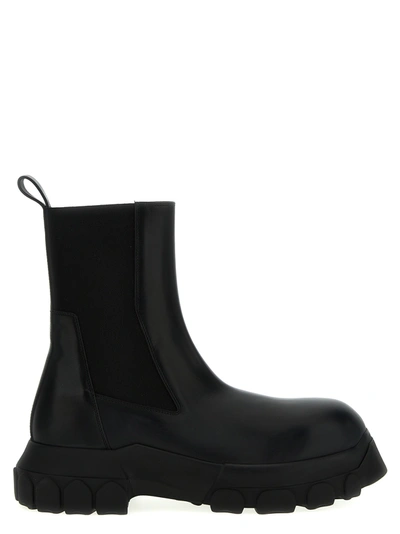 Shop Rick Owens Beatle Bozo Tractor Boots, Ankle Boots Black