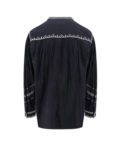 Shop Isabel Marant Étoile Biologic Cotton Shirt With Contrasting Embroideries