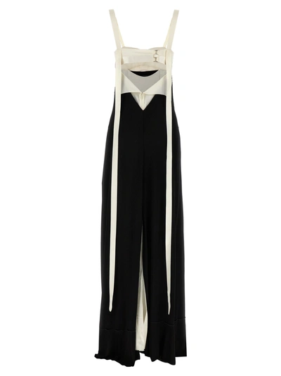 Shop Victoria Beckham Bra Detail Dress Dresses White/black