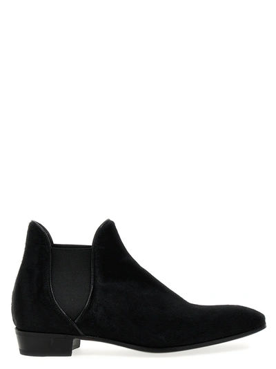 Shop Lidfort Calf Hair Ankle Boots Boots, Ankle Boots Black