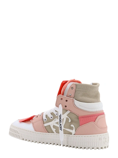 Shop Off-white Canvas And Leather Sneakers With Iconic Zip Tie