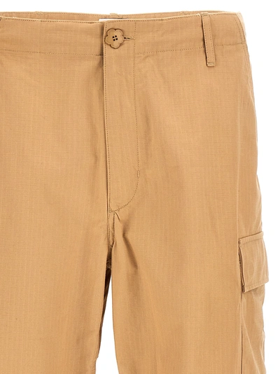 Shop Kenzo Cargo Workwear Pants Beige