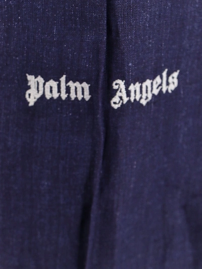 Shop Palm Angels Classic Logo Linen Trouser
