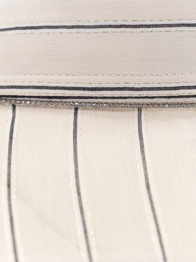 Shop Brunello Cucinelli Cotton And Silk Shirt With Lurex Detail