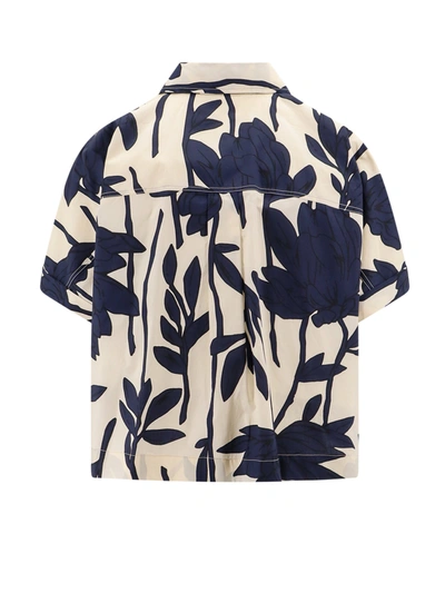 Shop Brunello Cucinelli Cotton Shirt With Floral Print