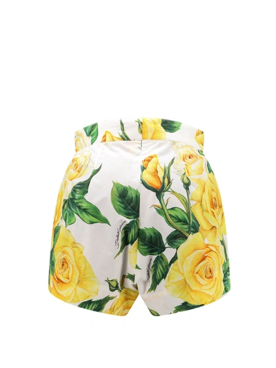 Shop Dolce & Gabbana Cotton Shorts With Iconic Print